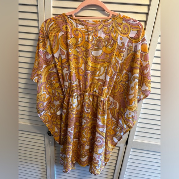 Kontrol Contemporary Cardigan Women Small Floral Open Front Coverup - Picture 2 of 6